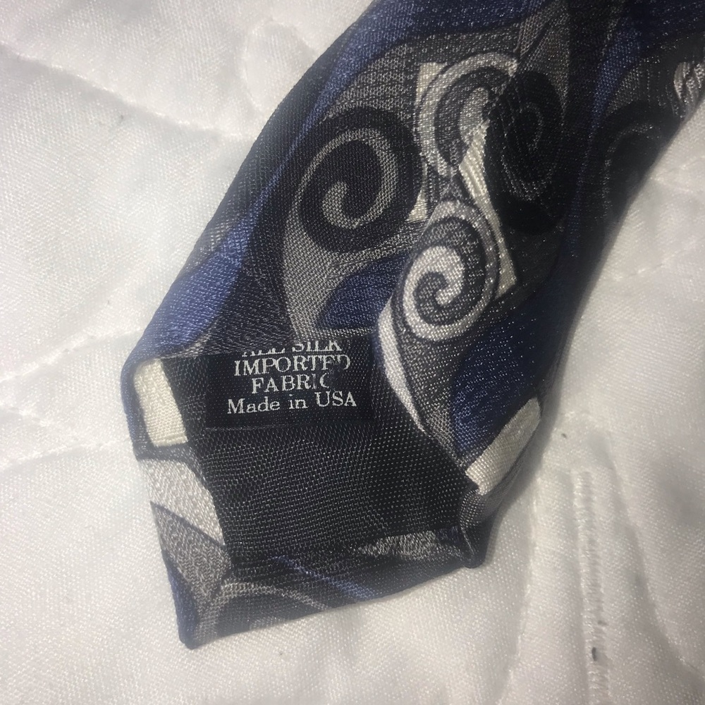 Screenplay by Martin Wong Men’s Tie Blue - Picture 3 of 6